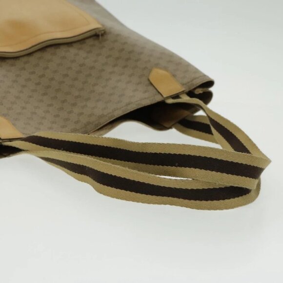 GUCCI Micro GG Canvas Tote Bag PVC Leather Beige Auth yk15747 - Picture 8 of 15